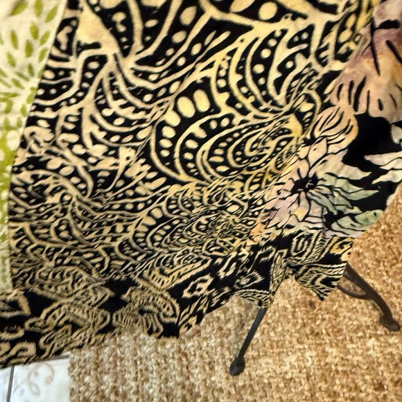 Santiki Boho Tropical Floral Print Patchwork Halter Sundress L - Picture 9 of 15